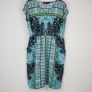 Eloquii Short Slit Sleeve Elastic Waist Dress 14W